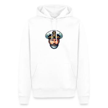 Captain Matrose - Männer Premium Bio Hoodie - Weiß - Vorne - Nico (187cm)