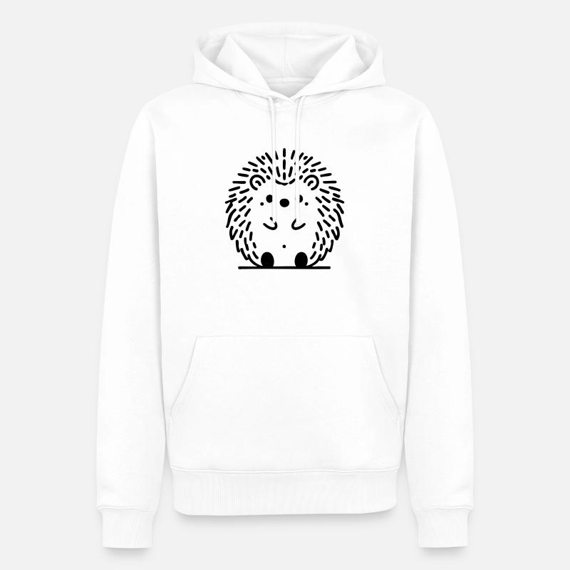 hérisson hérisson hérisson automne - Sweat à capuche Premium bio Homme - blanc