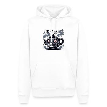 Théière de la terreur - Conception d’horreur amusante - Sweat à capuche Premium bio Homme - blanc - Devant - Nico (187cm)