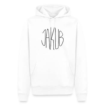 Jakub - Sweat à capuche Premium bio Homme - blanc - Devant - Nico (187cm)