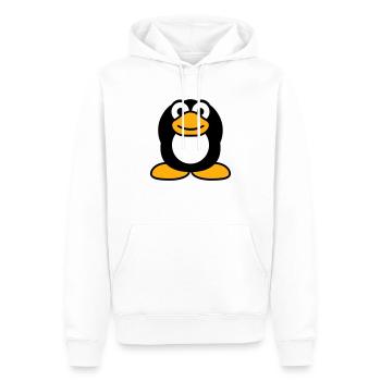 Penguin hear nothing, numb hands cover ears - Men’s Premium Organic Hoodie - white - Front - Nico (187cm)