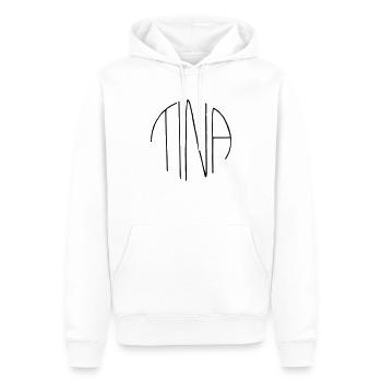 Tina - Men’s Premium Organic Hoodie - white - Front - Nico (187cm)