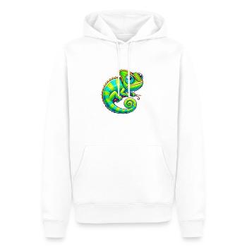 chamäleon cartoon tier - Männer Premium Bio Hoodie - Weiß - Vorne - Nico (187cm)