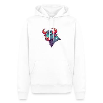 stier cartoon - Männer Premium Bio Hoodie - Weiß - Vorne - Nico (187cm)