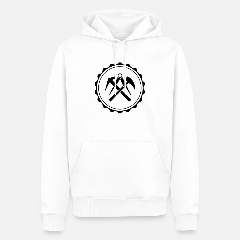Icône du couvreur - Sweat à capuche Premium bio Homme - blanc