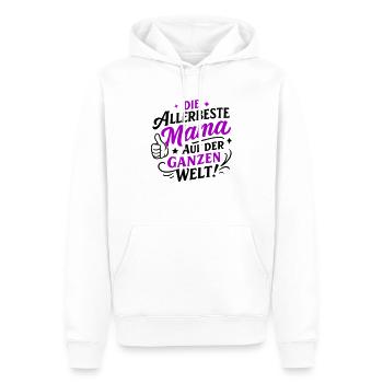 Beste Mama Spruch - Männer Premium Bio Hoodie - Weiß - Vorne - Nico (187cm)