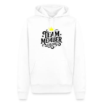 Team Member Group - Men’s Premium Organic Hoodie - white - Front - Nico (187cm)