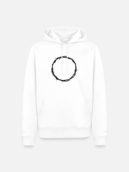 Die Dornenkrone Christi - Männer Premium Bio Hoodie - Weiß