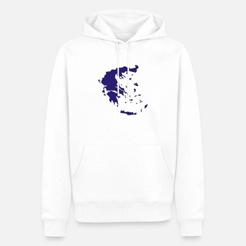 Grèce - Sweat à capuche Premium bio Homme - blanc