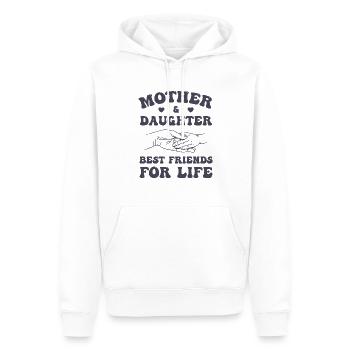 Mère et fille meilleures amies pour la vie - Sweat à capuche Premium bio Homme - blanc - Devant - Nico (187cm)