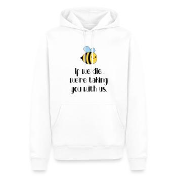 Ecologie - Protégeons les abeilles ! - Sweat à capuche Premium bio Homme - blanc - Devant - Nico (187cm)