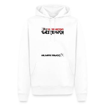 Gästebuch 50. Geburtstag Rock Fans Party Shirt - Männer Premium Bio Hoodie - Weiß - Vorne - Nico (187cm)