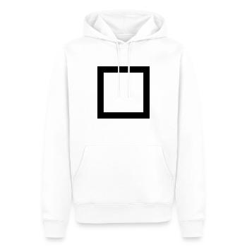 Quadrat Symbol Rechteck - Männer Premium Bio Hoodie - Weiß - Vorne - Nico (187cm)