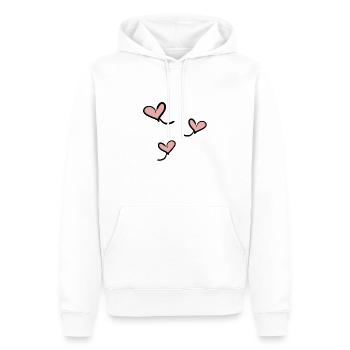 ligne cardiaque - Sweat à capuche Premium bio Homme - blanc - Devant - Nico (187cm)