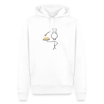 cuisinier cuisinier - Sweat à capuche Premium bio Homme - blanc - Devant - Nico (187cm)