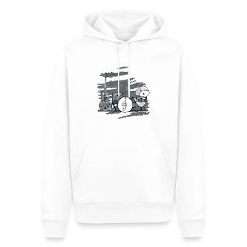 Instruments de musique - Sweat à capuche Premium bio Homme - blanc - Devant - Nico (187cm)