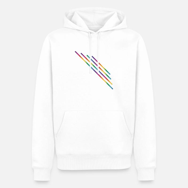 Rainbow - Männer Premium Bio Hoodie - Weiß