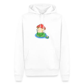 Bath Mushroom - Men’s Premium Organic Hoodie - white - Front - Nico (187cm)