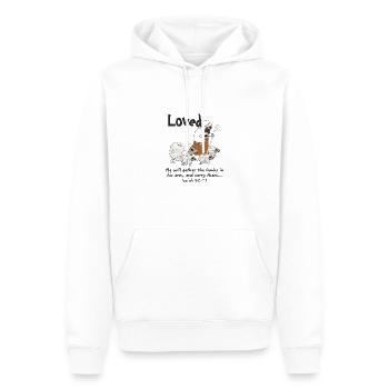 Le design chrétien aimait les moutons avec le bien - Sweat à capuche Premium bio Homme - blanc - Devant - Nico (187cm)