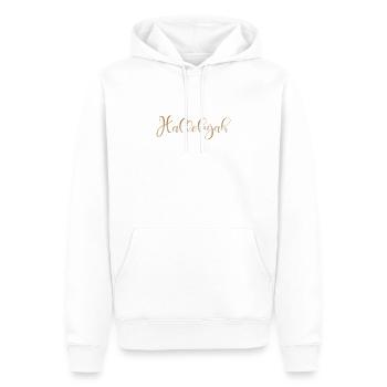 Christian Design Alléluia - Sweat à capuche Premium bio Homme - blanc - Devant - Nico (187cm)