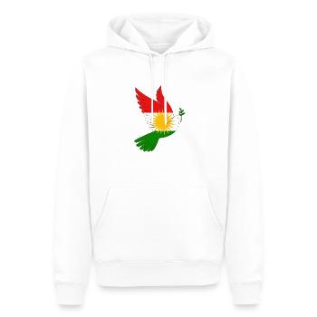 Taube Kurdistan Peace - Männer Premium Bio Hoodie - Weiß - Vorne - Nico (187cm)