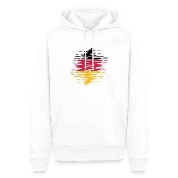 Germany Flag Waves - Men’s Premium Organic Hoodie - white - Front - Nico (187cm)