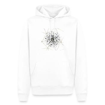 Abstrakt - Männer Premium Bio Hoodie - Weiß - Vorne - Nico (187cm)