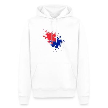 BLEU BLANC ROUGE - Sweat à capuche Premium bio Homme - blanc - Devant - Nico (187cm)