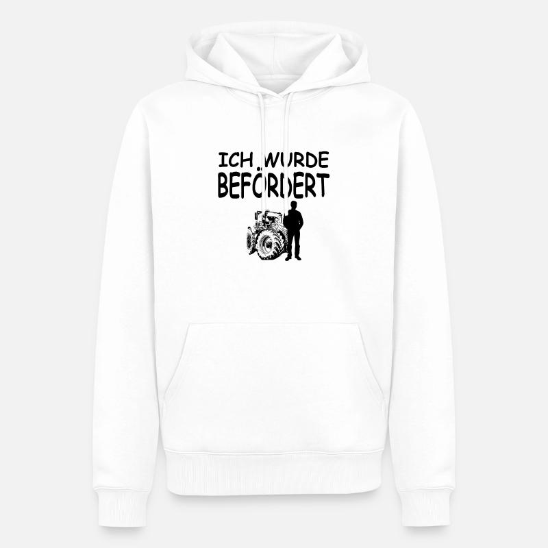Traktor - Männer Premium Bio Hoodie - Weiß