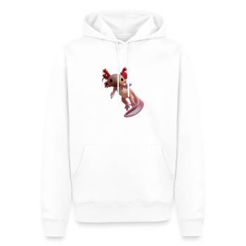 Axolotl - Men’s Premium Organic Hoodie - white - Front - Nico (187cm)