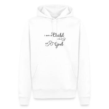 Christian Design Je suis un Enfant de Dieu - Sweat à capuche Premium bio Homme - blanc - Devant - Nico (187cm)