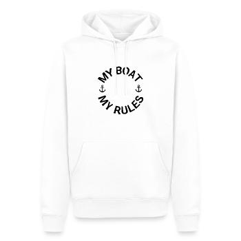 Boot - Männer Premium Bio Hoodie - Weiß - Vorne - Nico (187cm)