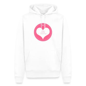 Liebe - Männer Premium Bio Hoodie - Weiß - Vorne - Nico (187cm)