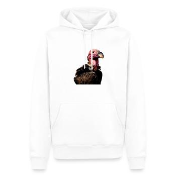 Geier 2 - Männer Premium Bio Hoodie - Weiß - Vorne - Nico (187cm)