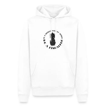 In a World full of Apples be a Pineapple - Männer Premium Bio Hoodie - Weiß - Vorne - Nico (187cm)