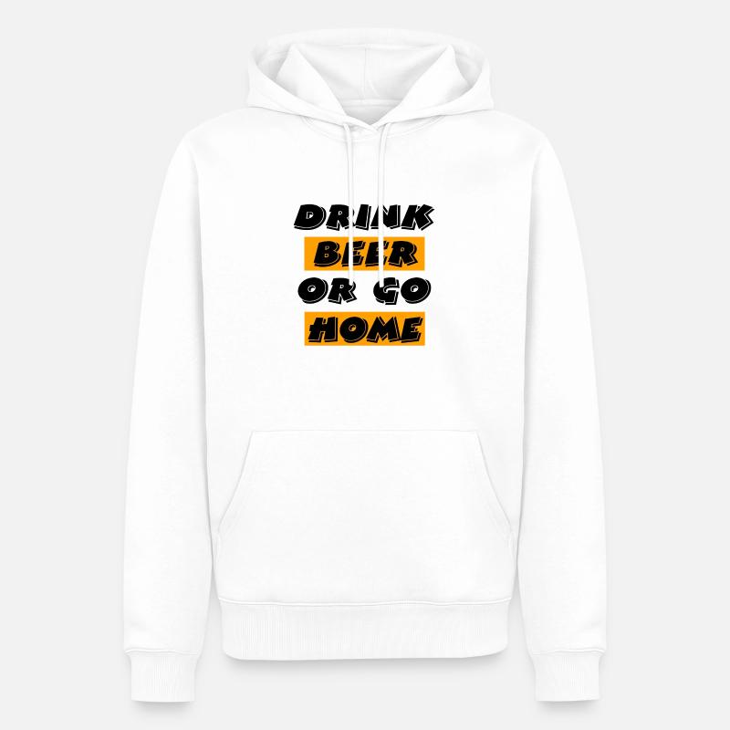 Bier - Männer Premium Bio Hoodie - Weiß