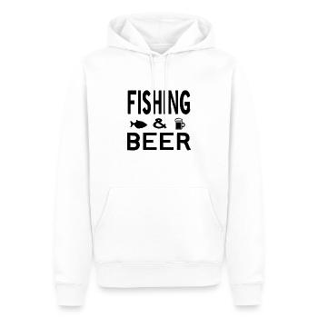 Pêche - Sweat à capuche Premium bio Homme - blanc - Devant - Nico (187cm)