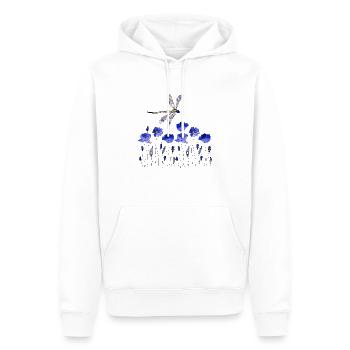 Libellule - Sweat à capuche Premium bio Homme - blanc - Devant - Nico (187cm)