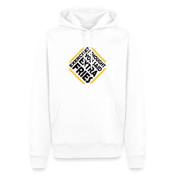 Exercise Extra Fries Zitat - Männer Premium Bio Hoodie - Weiß - Vorne - Nico (187cm)