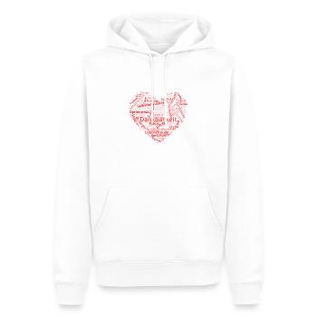 Optimismus Dankbarkeit Erfolg - Männer Premium Bio Hoodie - Weiß - Vorne - Nico (187cm)