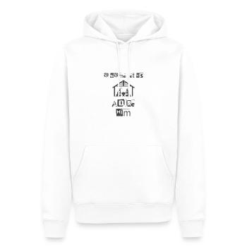 Christliches Weihnachtsdesign o Komm lass Uns Ihn anbeten - Männer Premium Bio Hoodie - Weiß - Vorne - Nico (187cm)