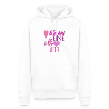 Du bist eine tolle mutter - Männer Premium Bio Hoodie - Weiß - Vorne - Nico (187cm)