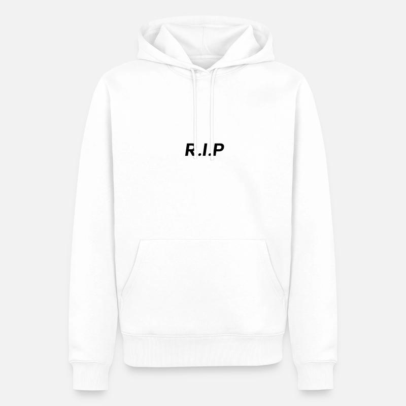 Rip weis - Männer Premium Bio Hoodie - Weiß