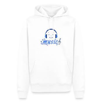 Music - Men’s Premium Organic Hoodie - white - Front - Nico (187cm)