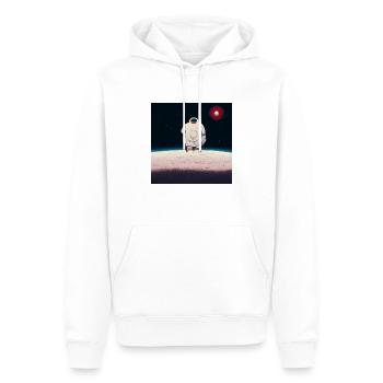 Lonely Voyager 025 - Männer Premium Bio Hoodie - Weiß - Vorne - Nico (187cm)