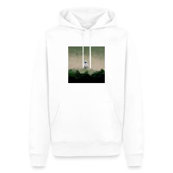 Lonely Voyager 057 - Männer Premium Bio Hoodie - Weiß - Vorne - Nico (187cm)