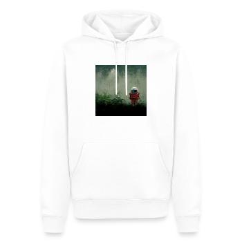 Lonely Voyager 068 - Männer Premium Bio Hoodie - Weiß - Vorne - Nico (187cm)