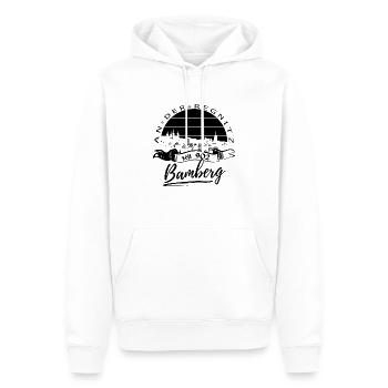 Bamberg - Männer Premium Bio Hoodie - Weiß - Vorne - Nico (187cm)