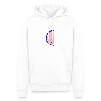Summer Melon - Men’s Premium Organic Hoodie - white - Front - Nico (187cm)