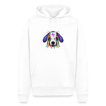 Basset-Hound in Farbe - Männer Premium Bio Hoodie - Weiß - Vorne - Nico (187cm)